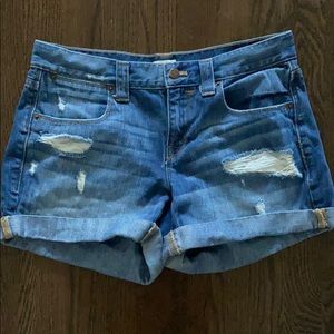 J. Crew Distressed Denim Shorts Size 27